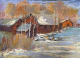 Barn by the Stream