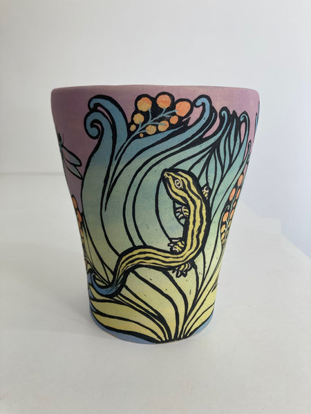 Blue Tail Skink Vase