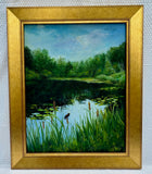 Red-Winged Blackbird Guards the Pond