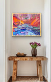 Stream In The Woods In Blue And Orange