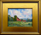 Red Barn With Cows