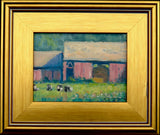 Hay Barn With Cows