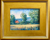 Hay Field With Barn