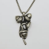 Sterling Silver Acorn Pendant 24" Chain