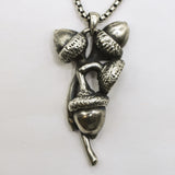 Sterling Silver Acorn Pendant 24" Chain