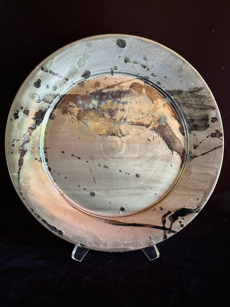 Large Platter-Black, Blue, Rutile