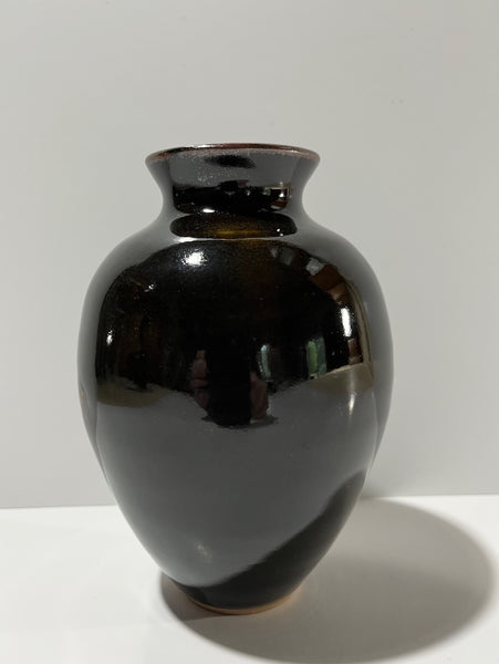 Porcelain Vase-Temoku Black