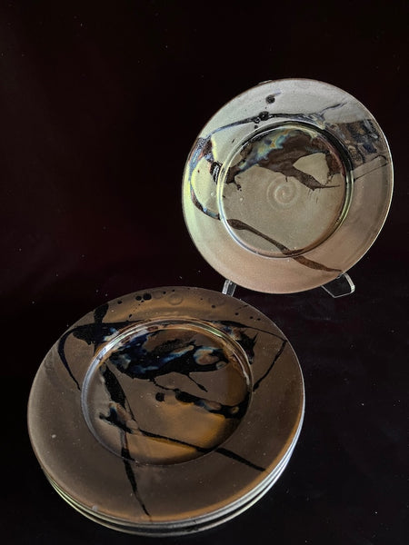 Dinner Plates-Black, Rutile (Set of 4)