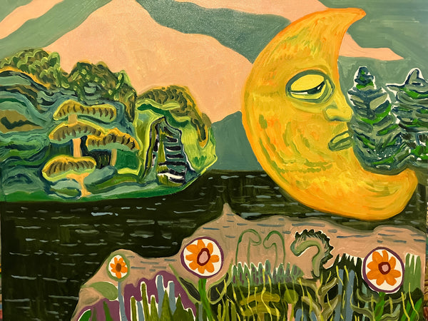 Moon Over Lake Crescent